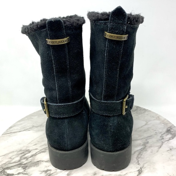Cole Haan Grand OS Quiana Waterproof Suede Boots 9 Classic Preppy Winter Sporty - Picture 5 of 16